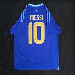 Messi #10 Argentina 2024 away blue Copa America jersey